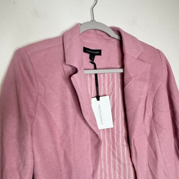 41 Hawthorn Natalie Knit Blazer Women’s Small Pink Open Front Long Sleeve NWT - Picture 3 of 8